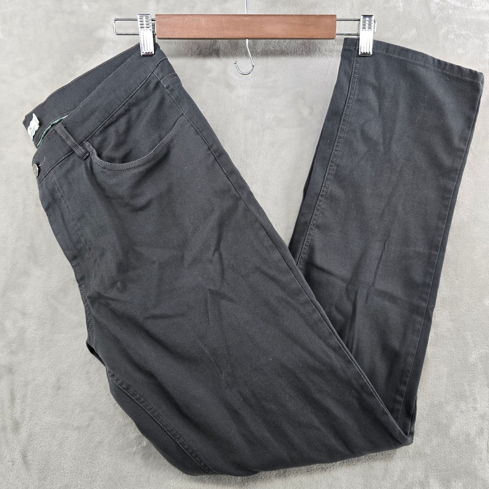 Criquet Pants Mens 34 Charcoal Gray Performance Canvas 5-Pocket Chino‎ Trousers